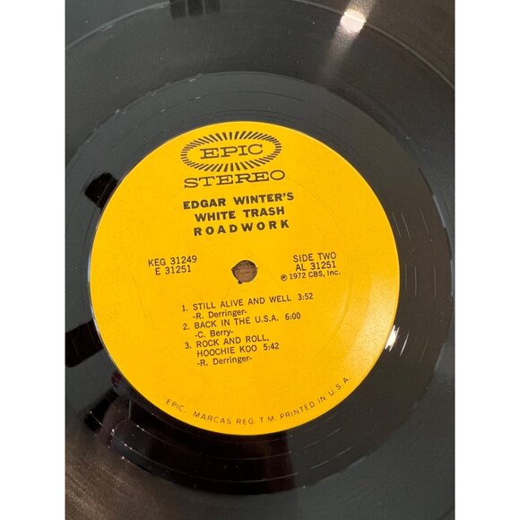 Edgar Winters White Trash "Roadwork" Vinyl Record Set 1972  KEG 31249 E 31250 - Picture 6 of 8